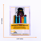 Bookshelf Magnetic Page Marker | Bookmarks |Black Literature