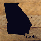 STATE ROOTS SIGN / 6"x6" Reclaimed Wood Sign: WR - White Reclaimed with Black Print / North Carolina