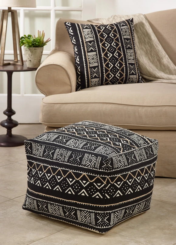 Mudcloth pouf