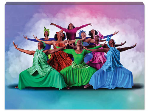 Praise Dancer Group Canvas Art