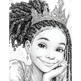 Crowns and Curls Coloring Book