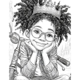 Crowns and Curls Coloring Book