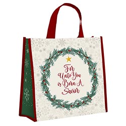 Christmas Eco Tote Bag - Unto You a Savior is Born