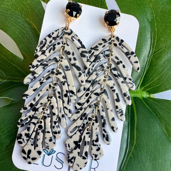 Long Leaf Drop Earrings