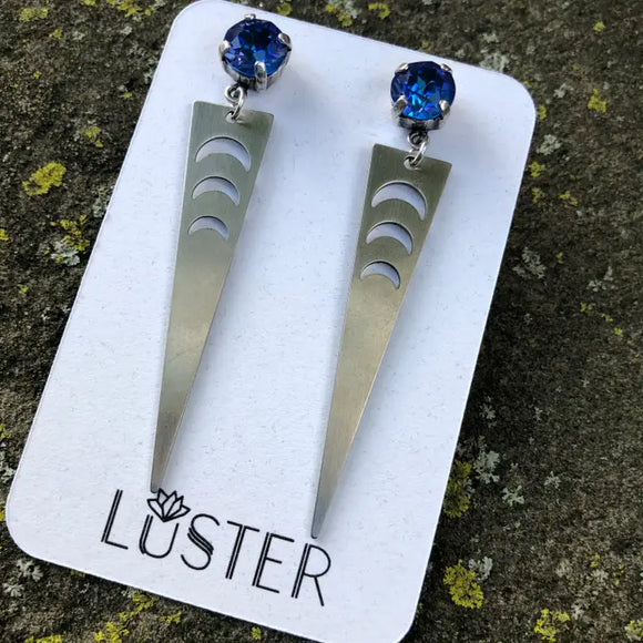 Moon Phase Spike Earrings