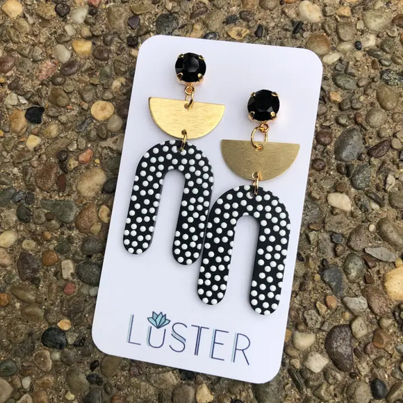 Polka Dot Drop Earrings