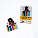 Bookshelf Magnetic Page Marker | Bookmarks |Black Literature
