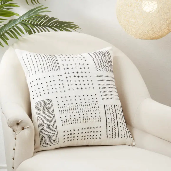 Tribal Treasures Embroidery Throw Pillow