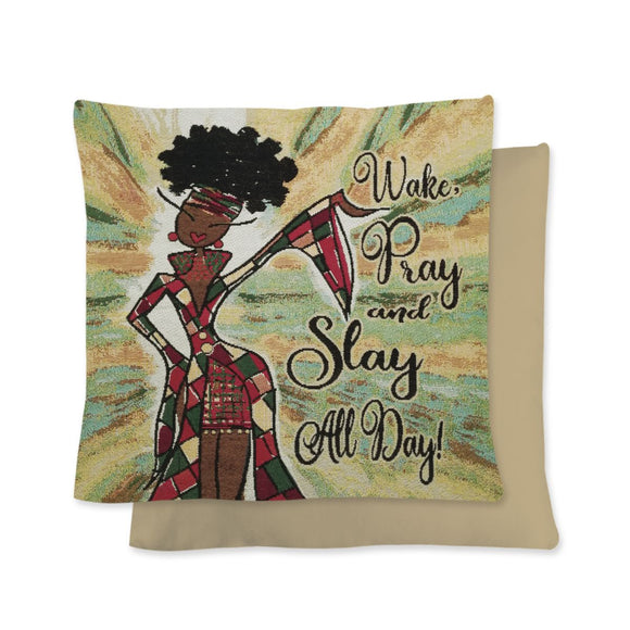 Wake, Pray and Slay Pillow Cover