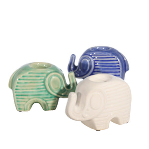 Elephant Candleholder Trio