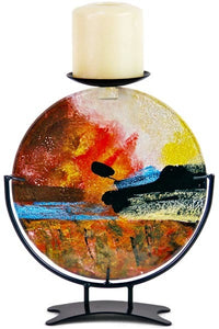Abstract Glass Candleholder - Single