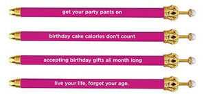 Crown Pen - Hot Pink