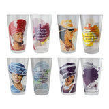 Ladies With Hat Drinking Glasses