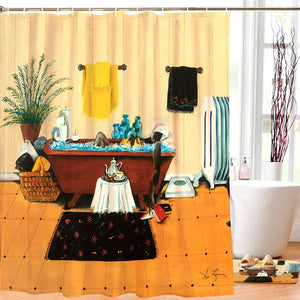 Steeping and Soaking Shower Curtain
