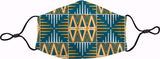 Blue/Yellow Mudcloth Mask