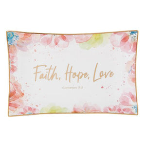 Trinket Tray - Faith, Hope, Love -I Corinthians 13:13