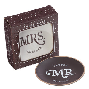 Mr. & Mrs. Trinket and Jewelry Tray Set