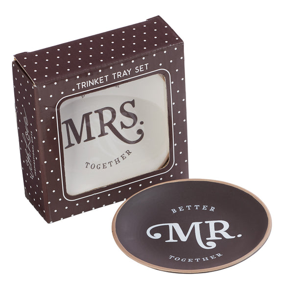 Mr. & Mrs. Trinket and Jewelry Tray Set