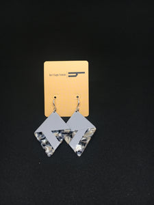 Grey Diamond Shaped Earrings