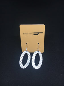 Textured Oval Earrings
