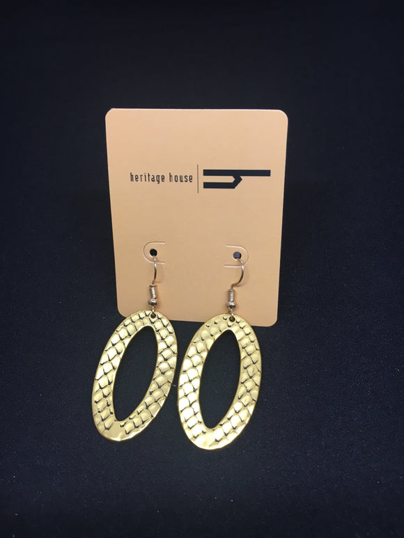 Textured Oval Earrings