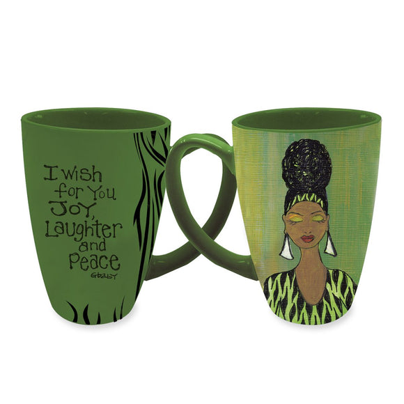 Joy, Laughter and Peace Latte Mug