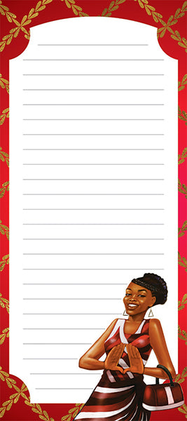 Red and White Magnetic Note Pad