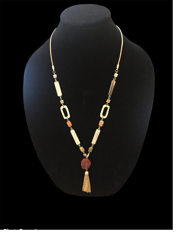 Gold Tassel Necklace