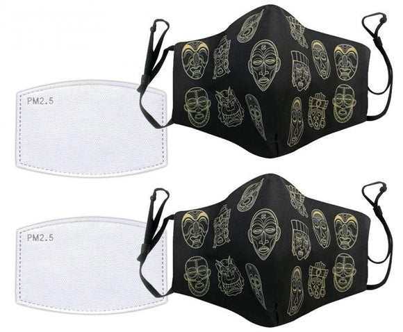 African Mask Face Mask (set of 2)