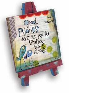 "Good Friends" Mini Plaque on Easel