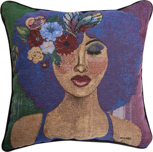 Blue Ivory Pillow Cover