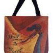 Walk by Faith Woven Tote Bag